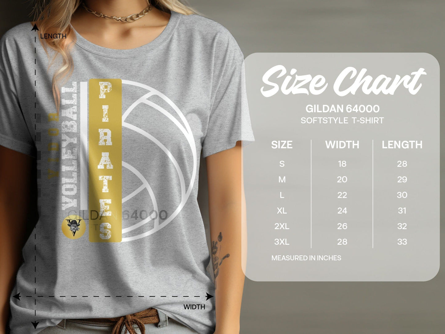 Jen Peete Designs Clothing T-shirts Vidor Pirates Volleyball School Spirit t-Shirt