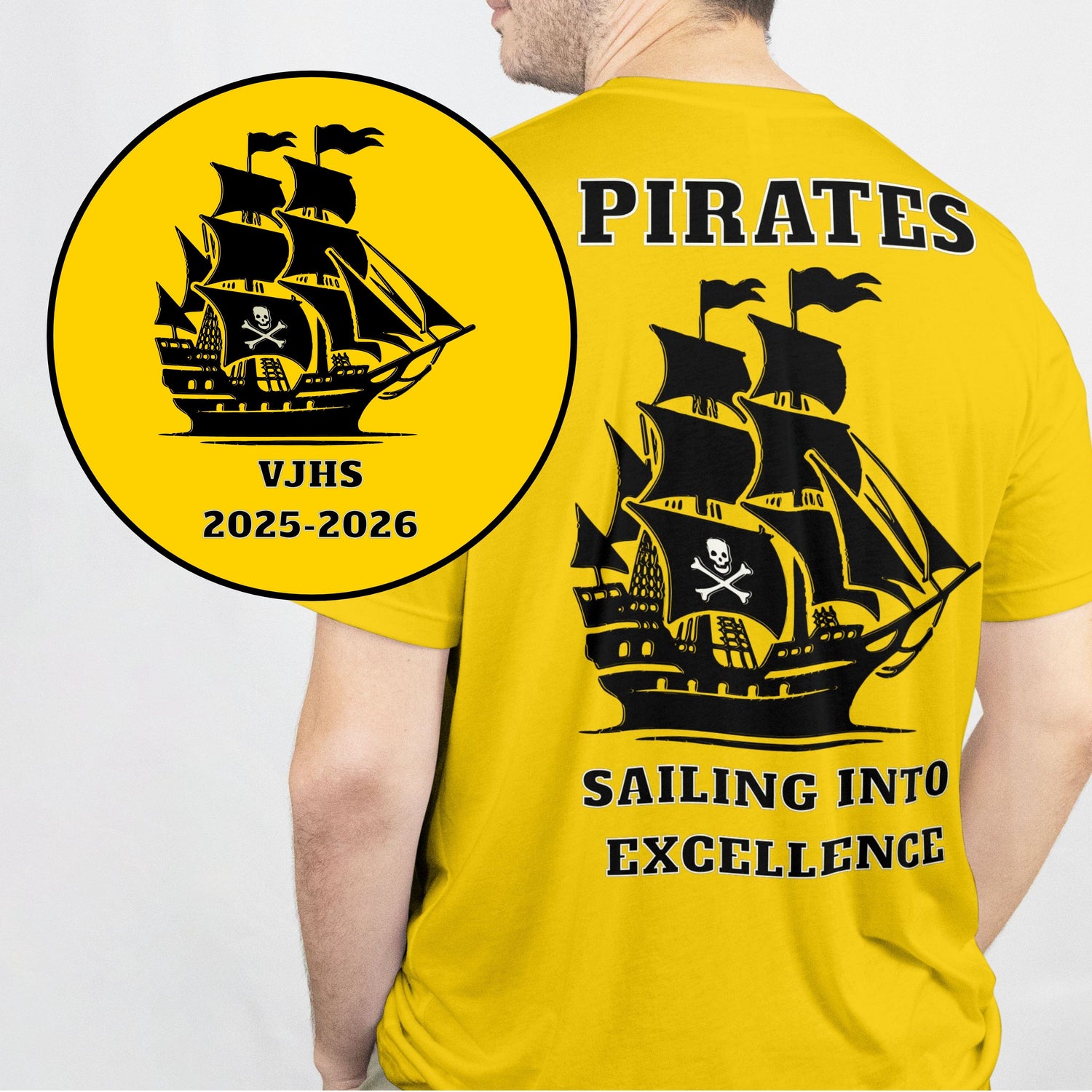 Jen Peete Designs Clothing T-shirts VJHS "Sailing Into Excellence" 2025-2026 School Spirit T-Shirt