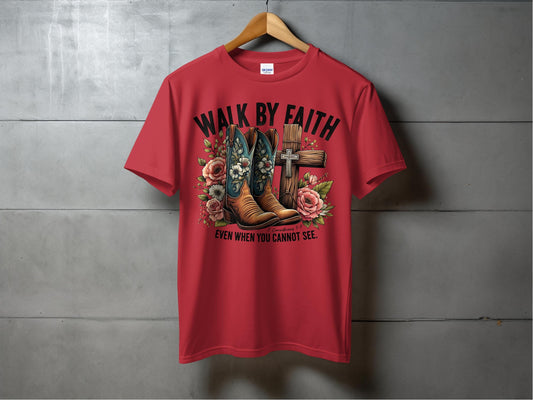 Jen Peete Designs Clothing T-shirts Walk By Faith Graphic T-Shirts