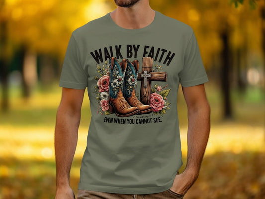 Jen Peete Designs Clothing T-shirts Walk By Faith Graphic T-Shirts