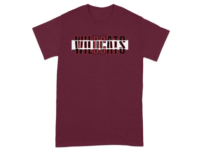 Jen Peete Designs Clothing T-shirts Wildcats Sliced Letters Style Graphic Shirts