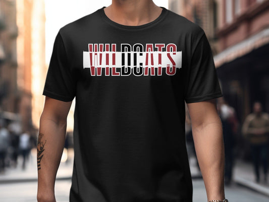 Jen Peete Designs Clothing T-shirts Wildcats Text Design Graphic Tops