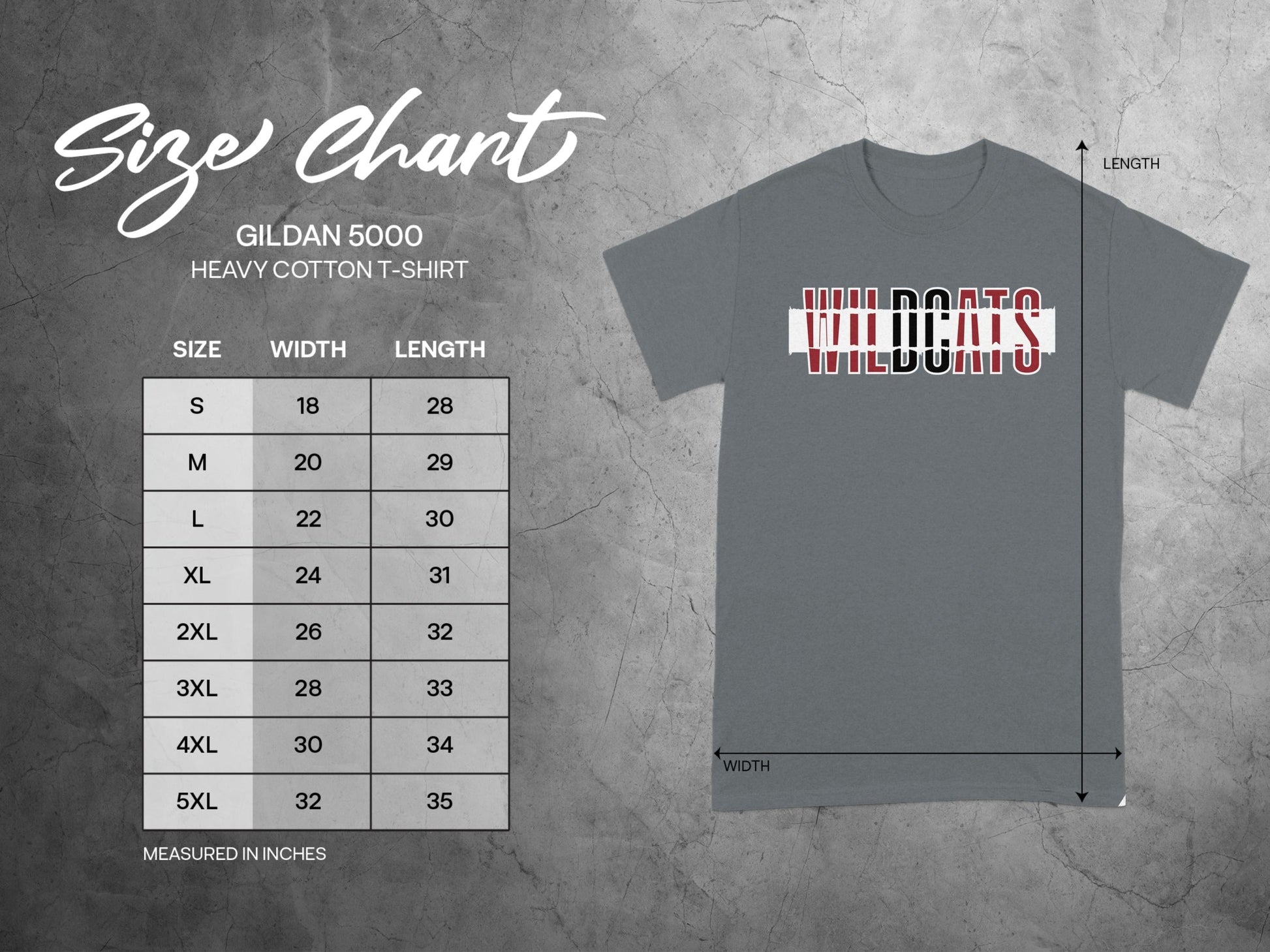 Jen Peete Designs Clothing T-shirts Wildcats Text Design Graphic Tops