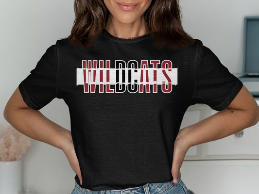Jen Peete Designs Clothing T-shirts Wildcats Text Design Graphic Tops