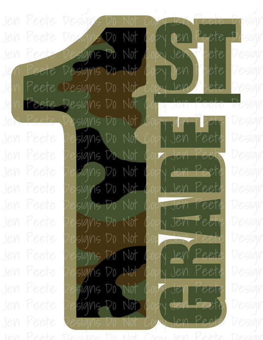 Jen Peete Designs Digital Camouflage Pattern Back To School Design Bundle