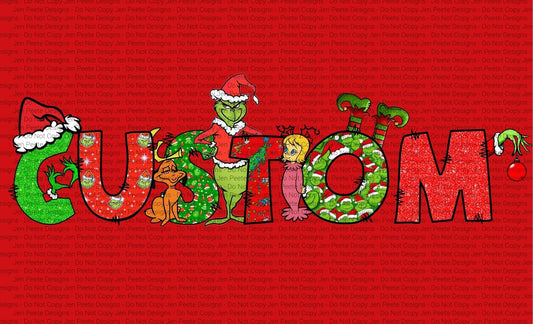 Jen Peete Designs Digital Custom Grin*h Name