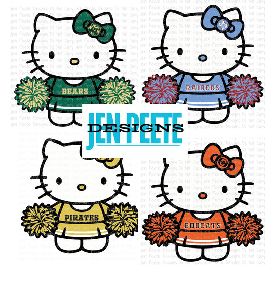 Jen Peete Designs Digital Hello Kitty Custom Mascot