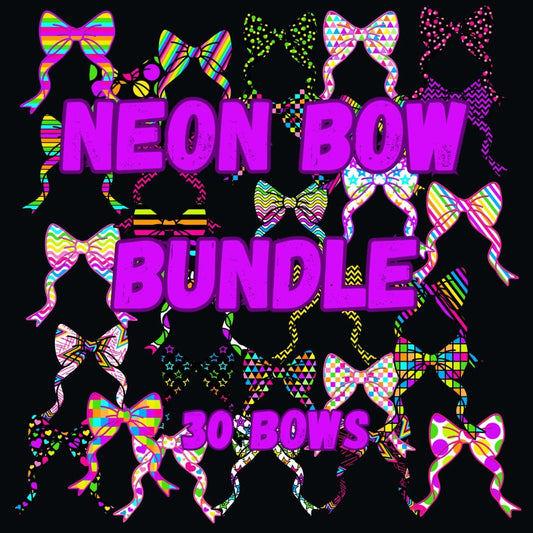 Jen Peete Designs Digital Neon Bow Bundle