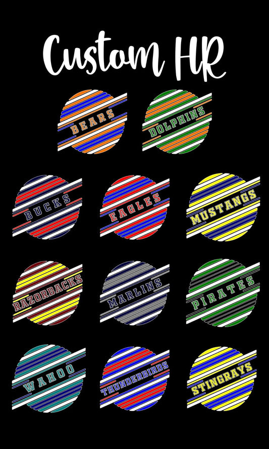Jen Peete Designs Digital Retro Striped Mascot Design Custom for HR