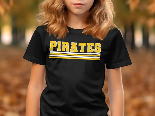 Jen Peete Designs Physical Item Bold Gold Pirates T-Shirt