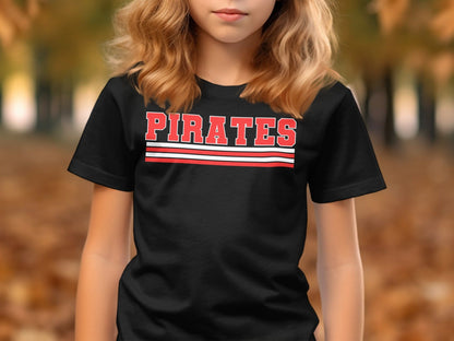 Jen Peete Designs Physical Item Bold Red Pirates T-Shirt