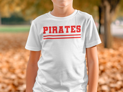 Jen Peete Designs Physical Item Bold Red Pirates T-Shirt