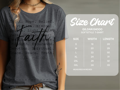 Jen Peete Designs Physical Item Faith Motivational Words Positive Message Graphic T-Shirts