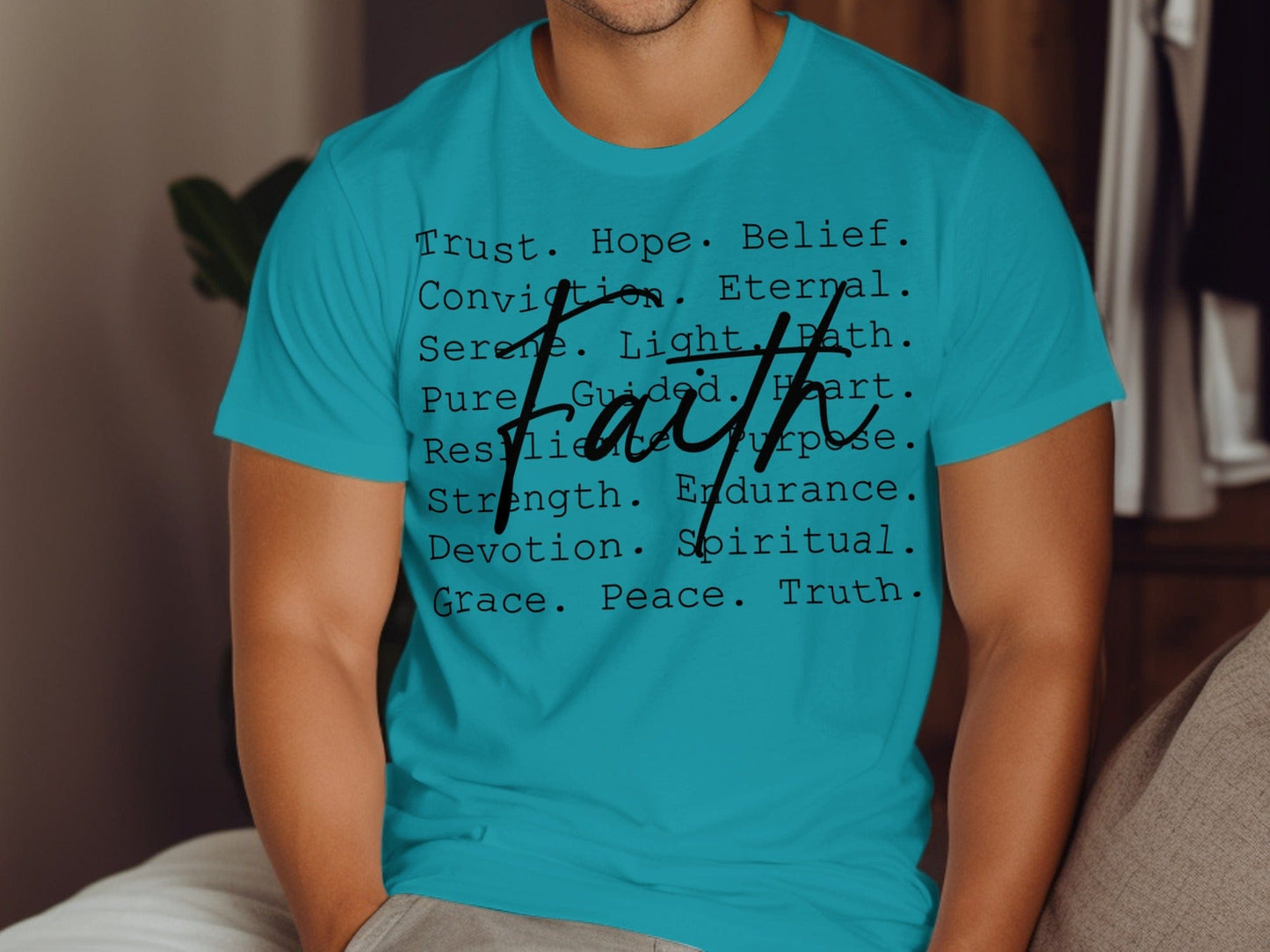 Jen Peete Designs Physical Item Faith Motivational Words Positive Message Graphic T-Shirts