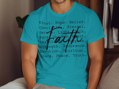 Jen Peete Designs Physical Item Faith Motivational Words Positive Message Graphic T-Shirts