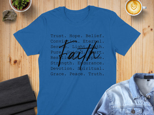 Jen Peete Designs Physical Item Faith Motivational Words Positive Message Graphic T-Shirts