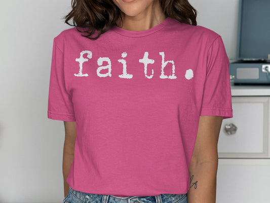 Jen Peete Designs Physical Item Faith Print Message Religious Belief Typography T-Shirts