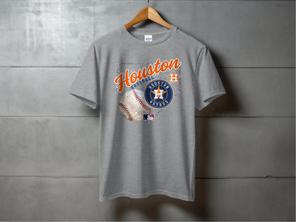 JPD Physical Item Houston Astros Baseball And MLB Team Design Awesome T-Shirt