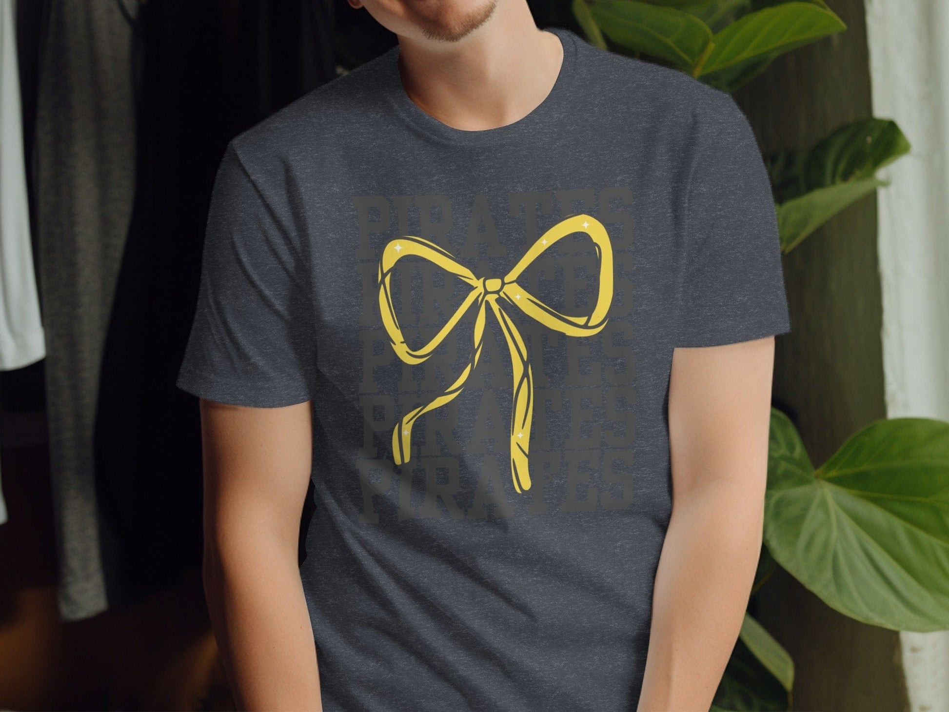 Jen Peete Designs Physical Item Pirates with Gold Sparkly Ribbon Spirit Shirt