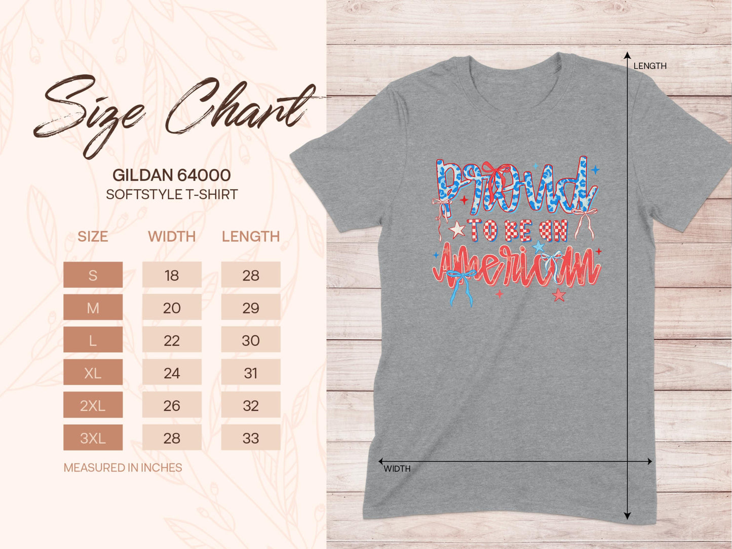 Jen Peete Designs Physical Item Proud To Be An American Fourth Of July Patriotic T-Shirt