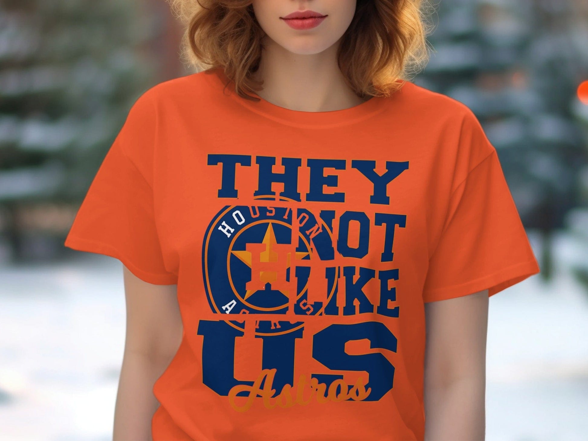 JPD Physical Item They Not Like Us Astros Emblem Design Graphic T-Shirt