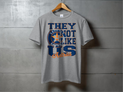 JPD Physical Item They Not Like Us Astros Emblem Design Graphic T-Shirt