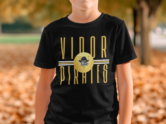 Jen Peete Designs Physical Item Vidor Pirates Logo T-Shirt
