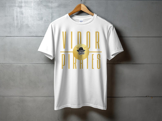 Jen Peete Designs Physical Item Vidor Pirates Logo T-Shirt