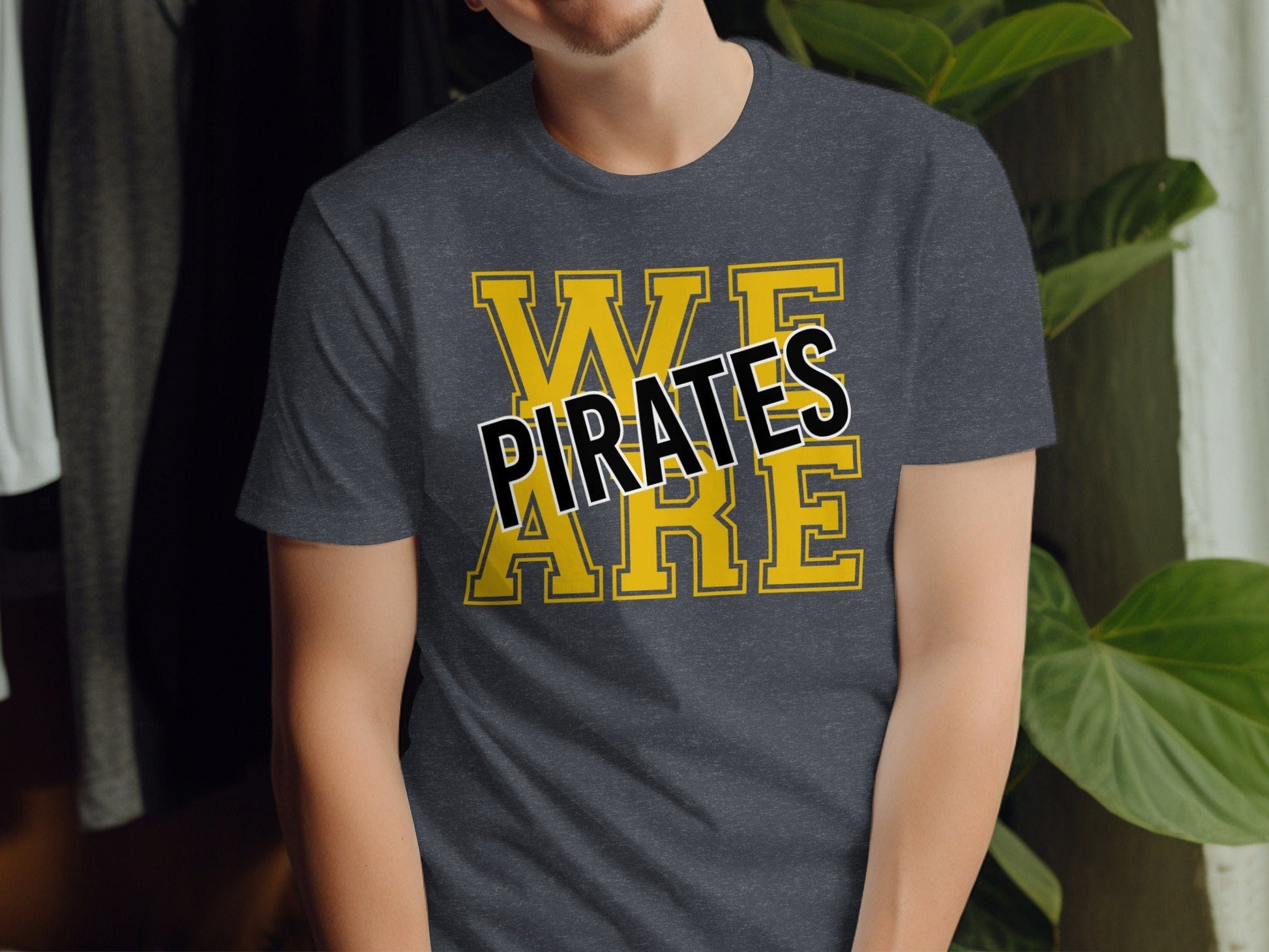 Jen Peete Designs Physical Item We Are Pirates Bold Block Letters T-Shirt