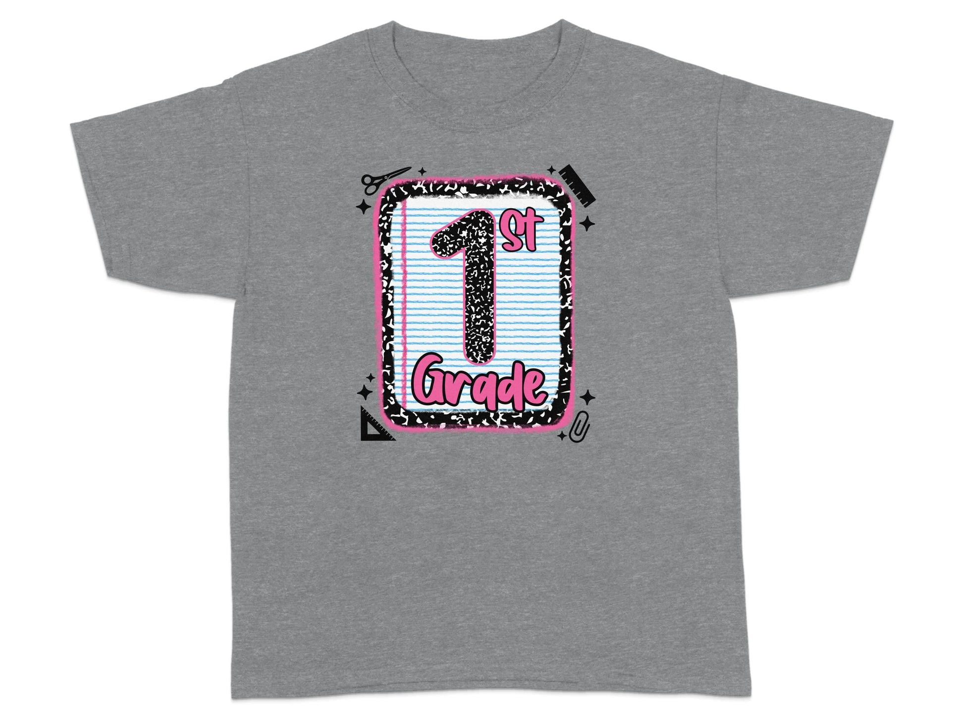 Jen Peete Designs Youth Clothing Back to School 1st Grade Graphic T-Shirts