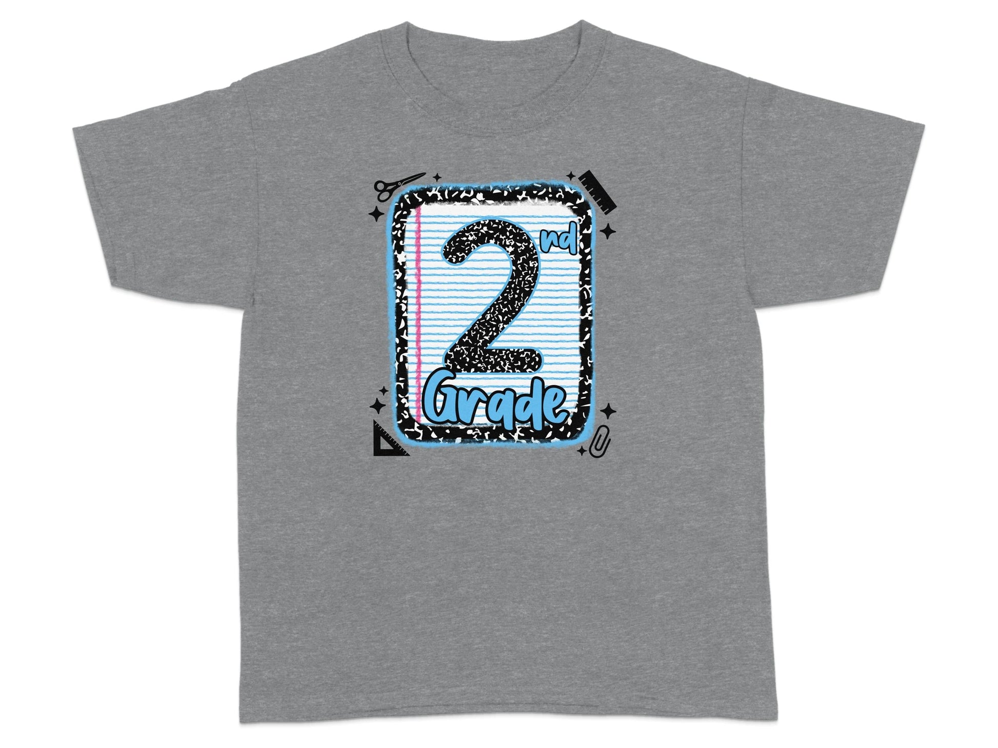 Jen Peete Designs Youth Clothing Back to School 2nd Grade Graphic T-Shirts