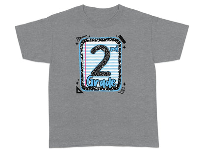 Jen Peete Designs Youth Clothing Back to School 2nd Grade Graphic T-Shirts