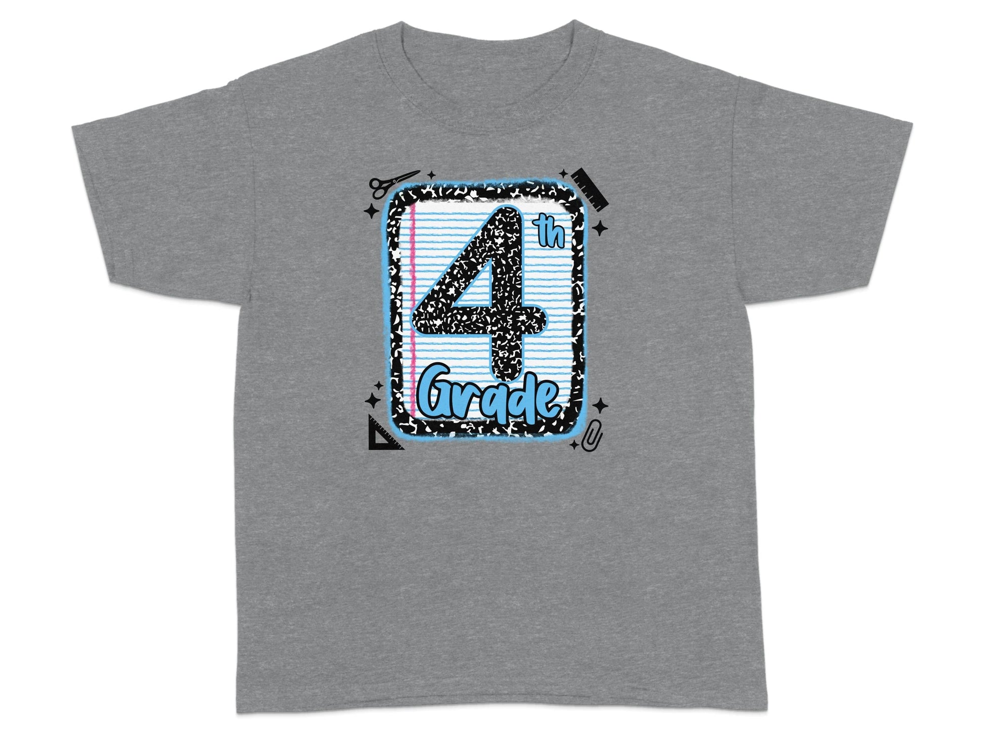 Jen Peete Designs Youth Clothing Back to School 4th Grade Graphic T-Shirts