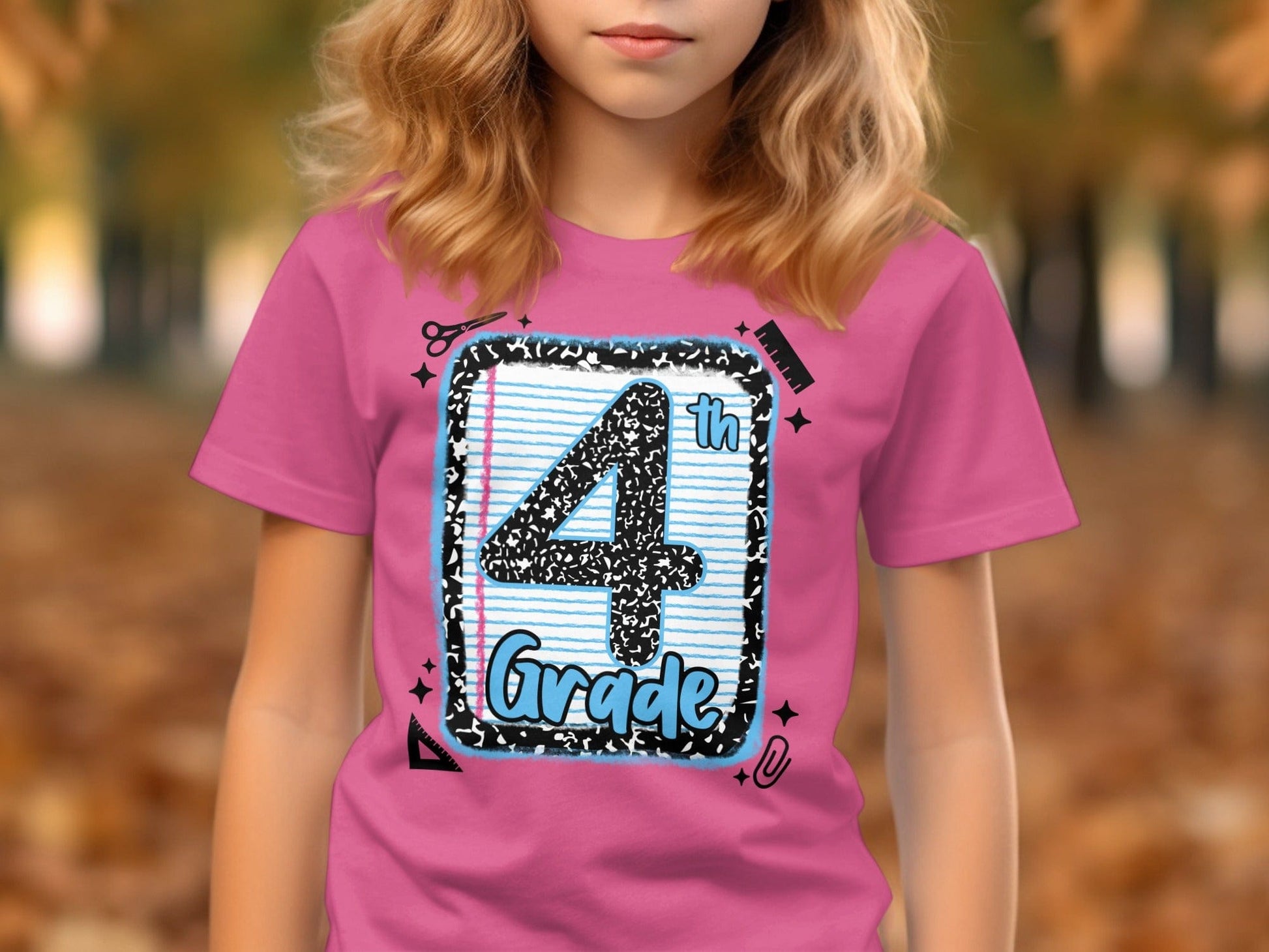 Jen Peete Designs Youth Clothing Back to School 4th Grade Graphic T-Shirts