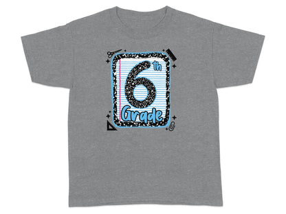 Jen Peete Designs Youth Clothing Back to School 6th Grade Graphic T-Shirts