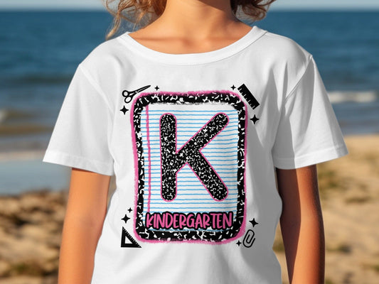 Jen Peete Designs Youth Clothing Back to School Kinder Graphic T-Shirts
