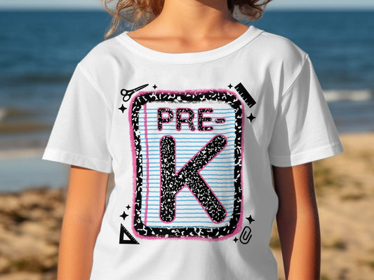 Jen Peete Designs Youth Clothing Back to School Pre-K Grade Graphic T-Shirts