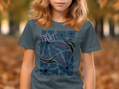 Jen Peete Designs Youth Clothing Youth Hawks Gameday Floral Spirit Shirt
