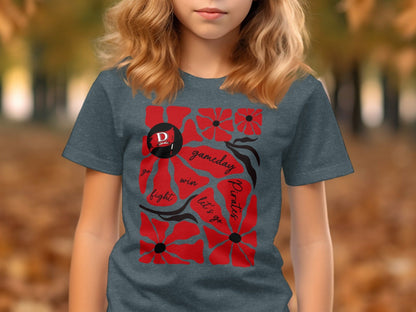 Jen Peete Designs Youth Clothing Youth Pirates Gameday Floral (Red) Spirit Shirt