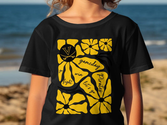 Jen Peete Designs Youth Clothing Youth Pirates Gameday Floral Spirit Shirt